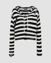 Gestreifter Hoodie „Be Found“